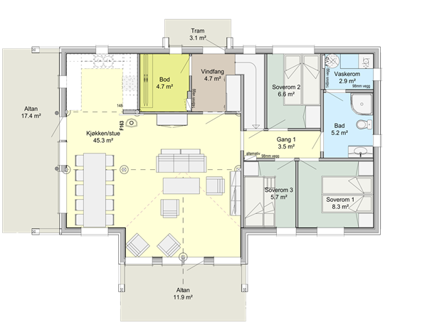 Bergstua 120 hovedplan
