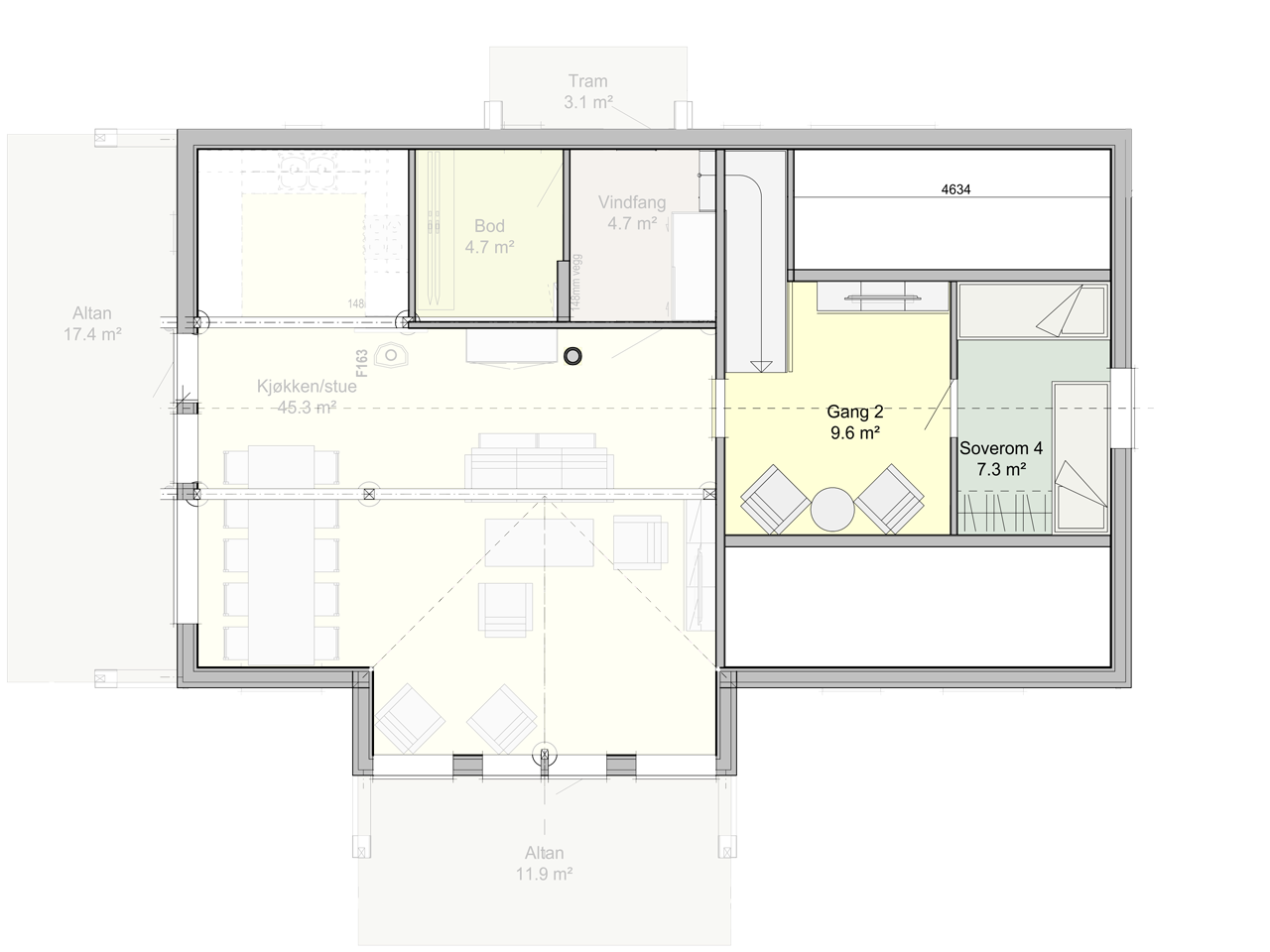 Plantegning 2. ETG — Saltdalshytta Bergstua 120