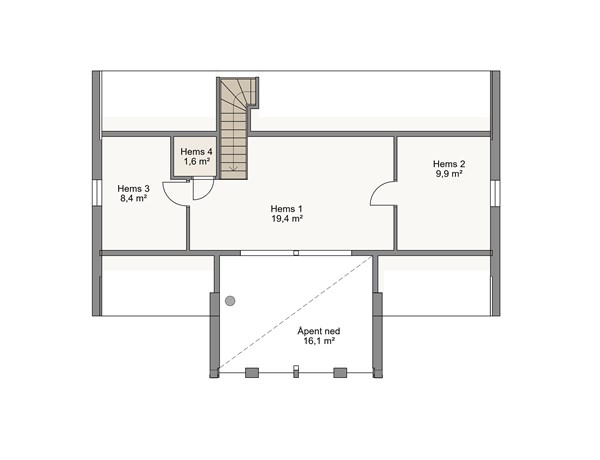 Hemsloft Solheim 110, 2.etg, 30° tak