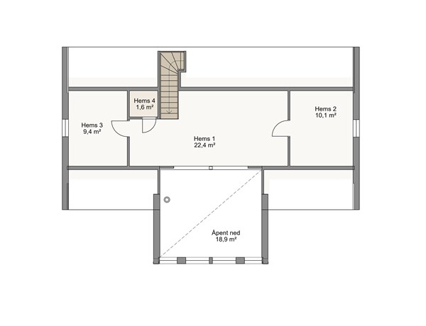Hemsloft Solheim 120, 30° tak