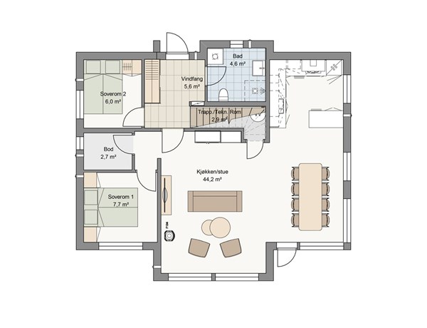 Hovedplan Solheim 90 standard
